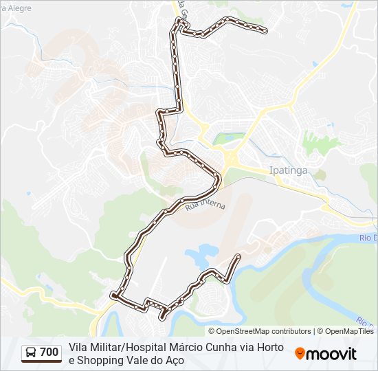 Mapa de 700 de autobús