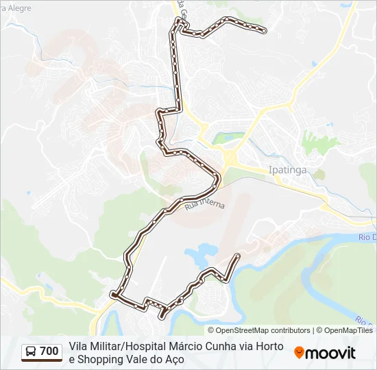 700 Bus Line Map