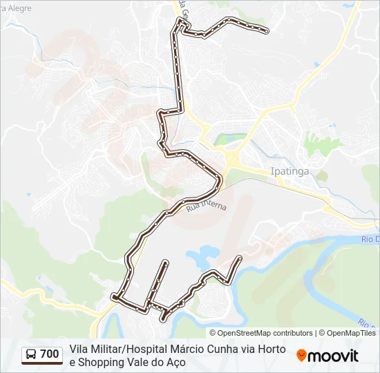 700 Bus Line Map