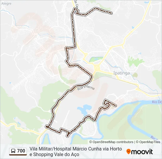700 Bus Line Map