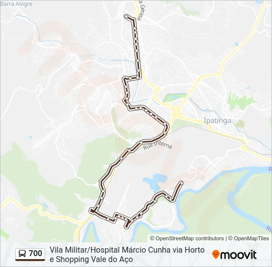 700 Bus Line Map