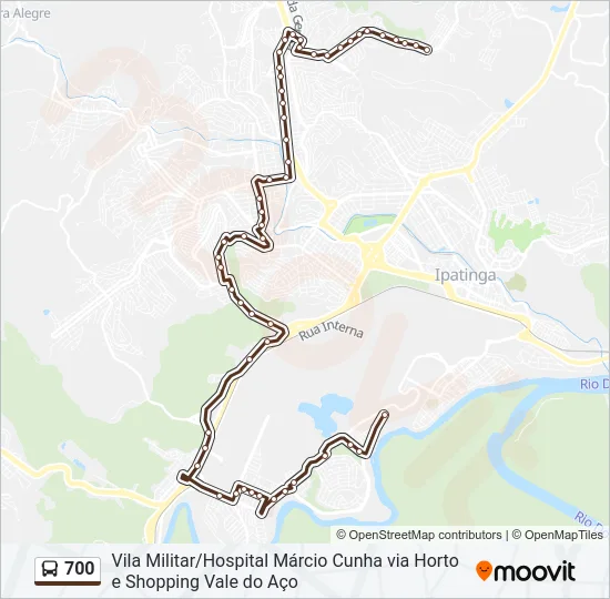 700 Bus Line Map