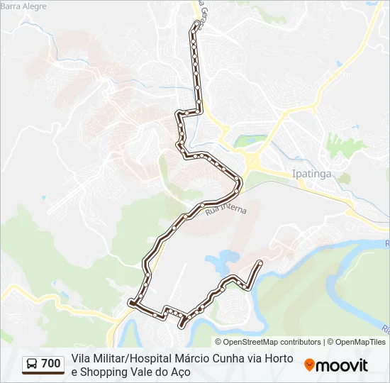 700 Bus Line Map