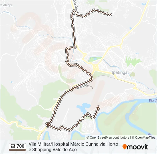 700 Bus Line Map