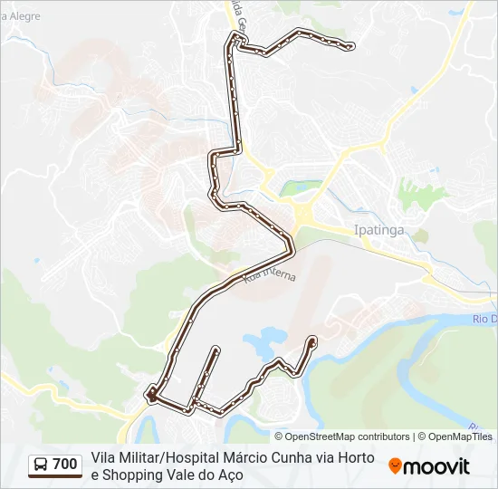 700 Bus Line Map