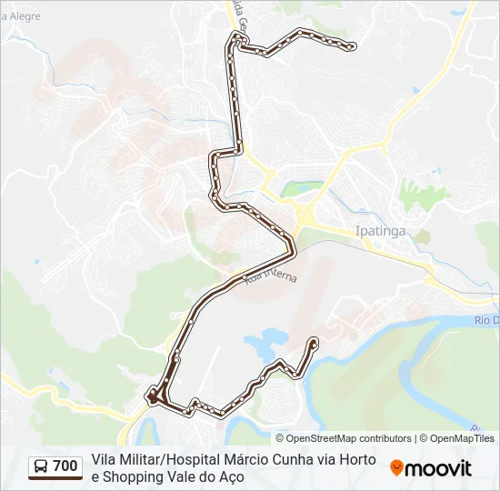 700 Bus Line Map