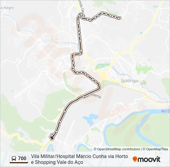 700 Bus Line Map
