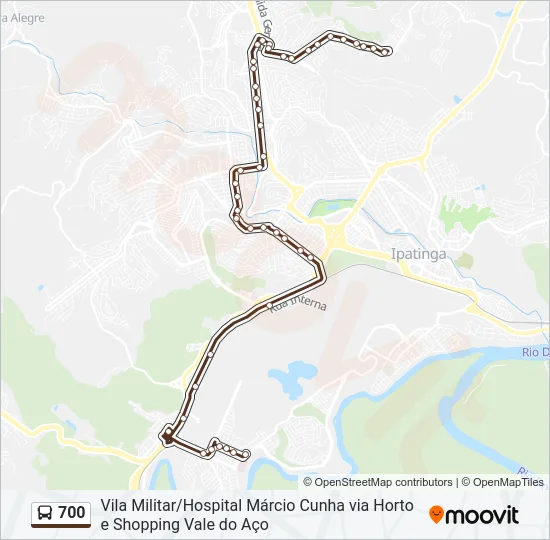 700 Bus Line Map