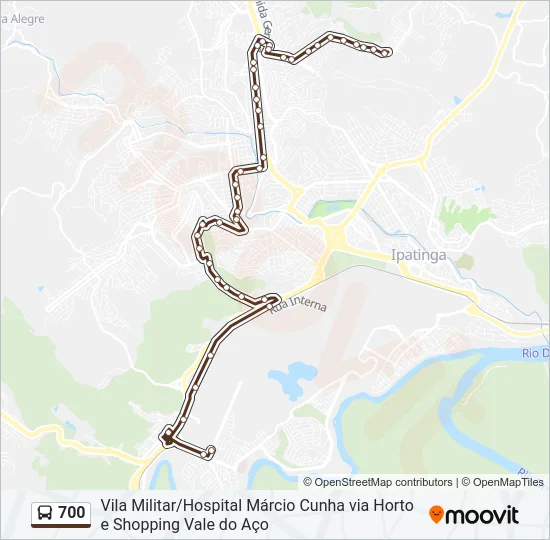 700 Bus Line Map