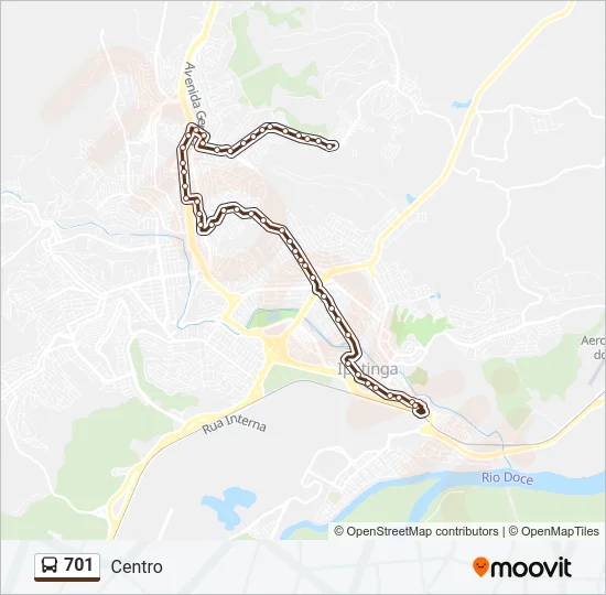 701 Bus Line Map