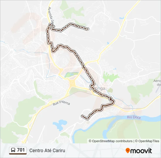 701 Bus Line Map