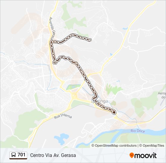 701 bus Line Map