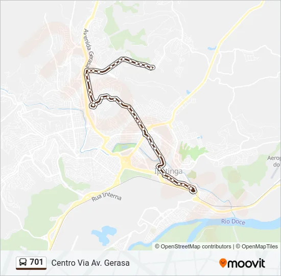 701 Bus Line Map