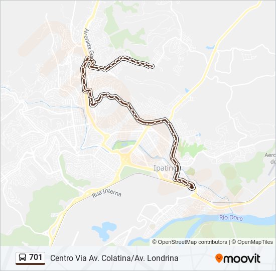 701 bus Line Map