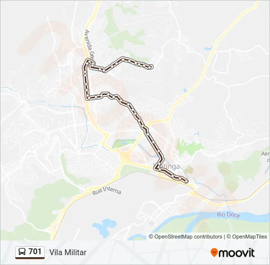 701 Bus Line Map