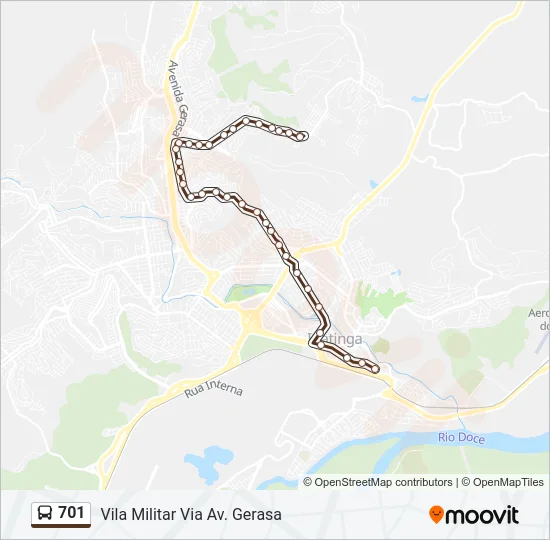 701 Bus Line Map