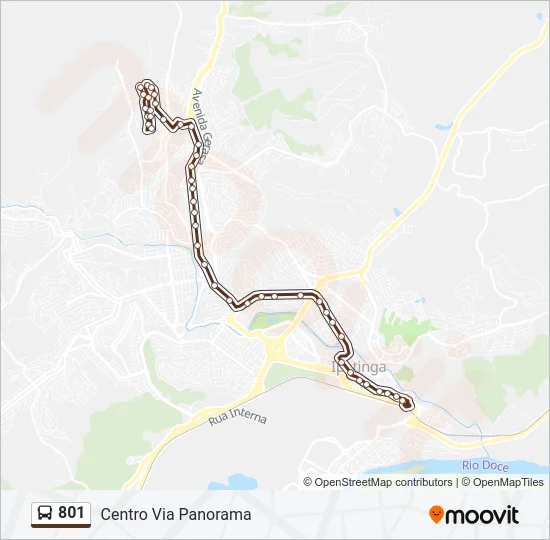 801 Bus Line Map