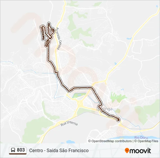 803 Bus Line Map
