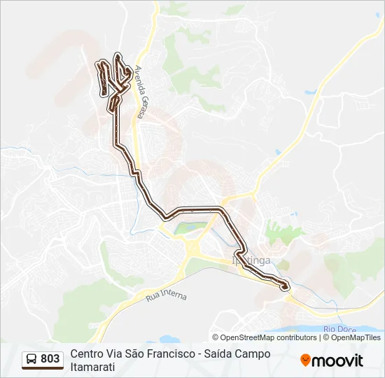 803 Bus Line Map
