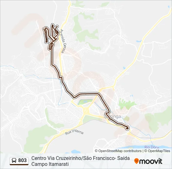 803 Bus Line Map