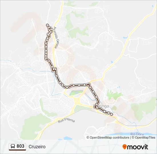 803 Bus Line Map