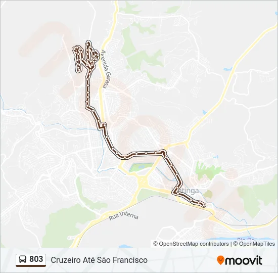 803 Bus Line Map