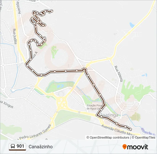 901 Bus Line Map