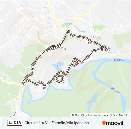 C1A Bus Line Map
