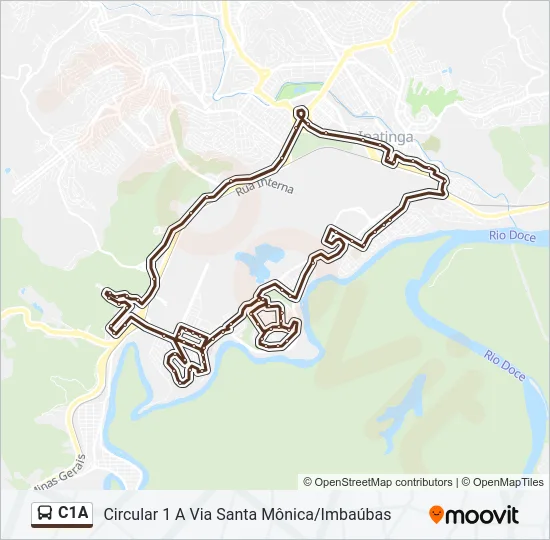 C1A Bus Line Map