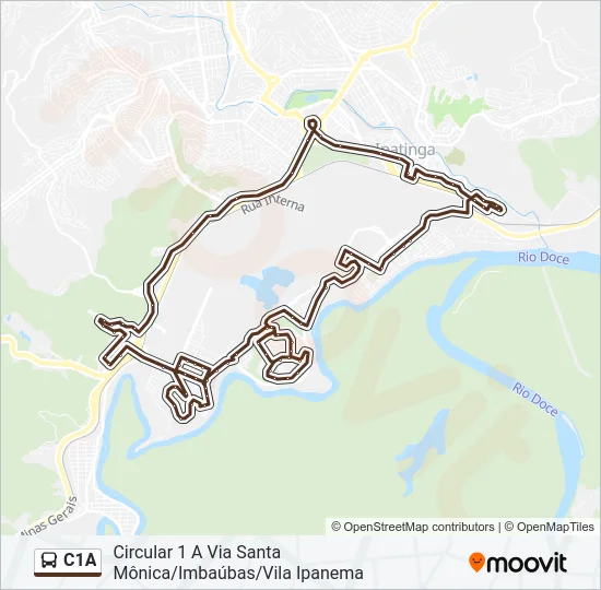 C1A Bus Line Map
