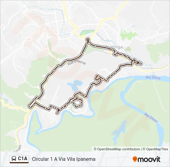 Mapa de C1A de autobús