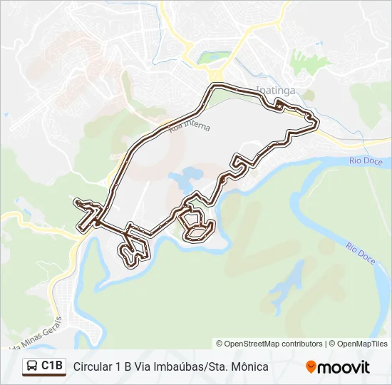 C1B Bus Line Map