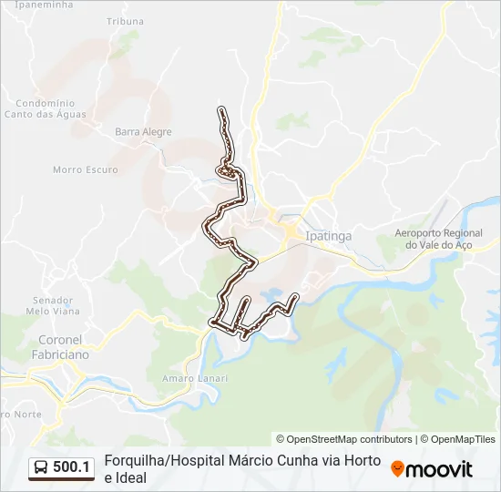 500.1 Bus Line Map