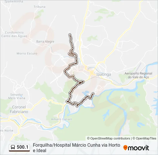 500.1 Bus Line Map