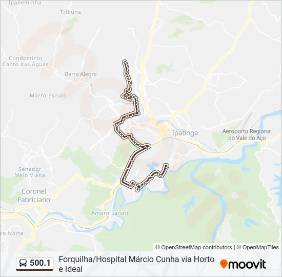 500.1 Bus Line Map