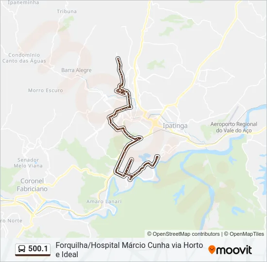 500.1 Bus Line Map