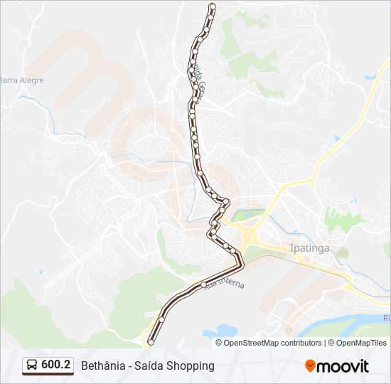 600.2 bus Line Map