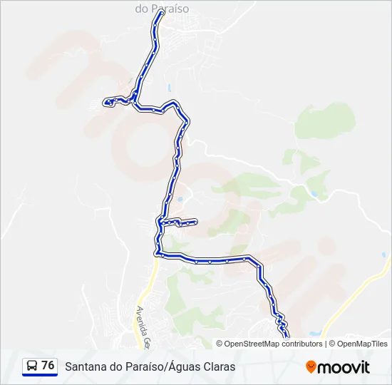 76 Bus Line Map