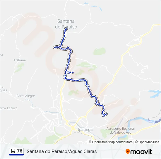 76 Bus Line Map