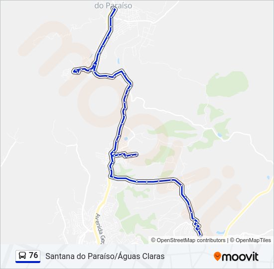 76 Bus Line Map