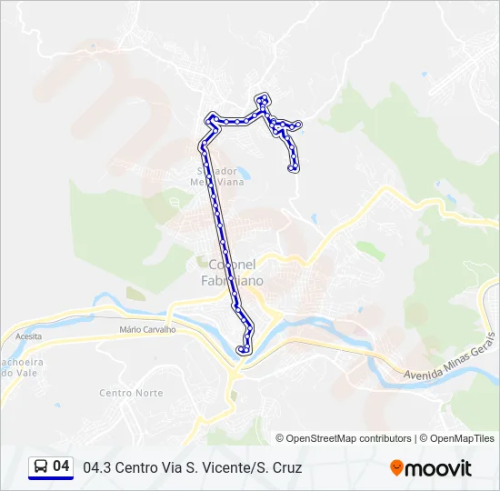 Mapa de 04 de autobús