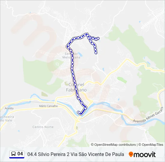 Mapa de 04 de autobús