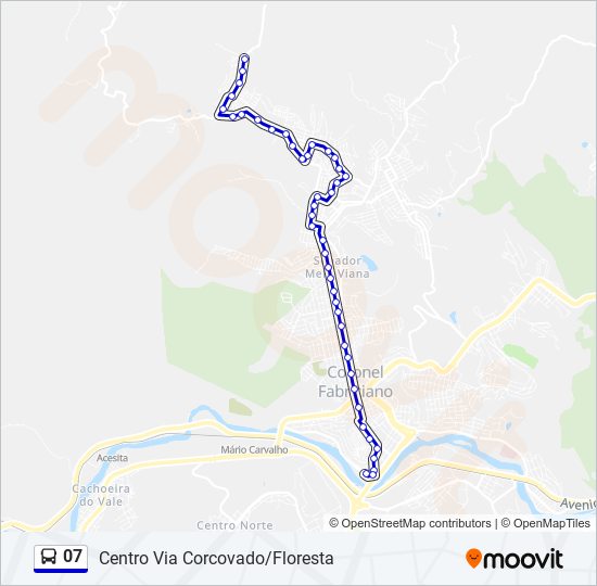 Mapa de 07 de autobús