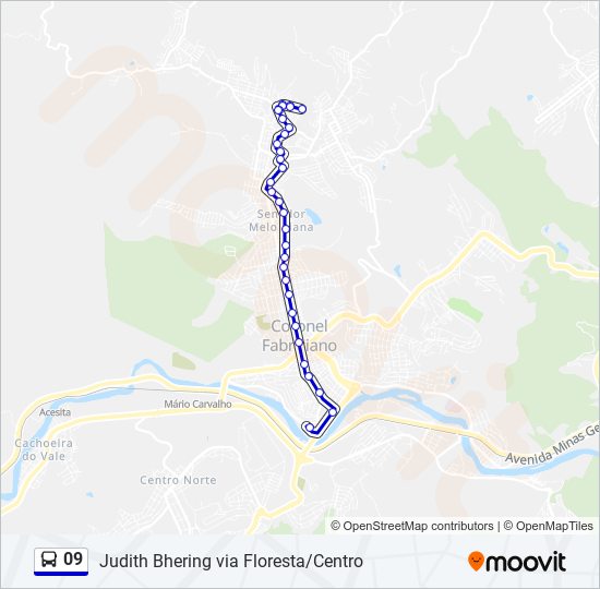 Mapa de 09 de autobús