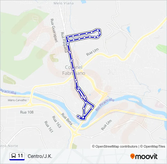 11 Bus Line Map
