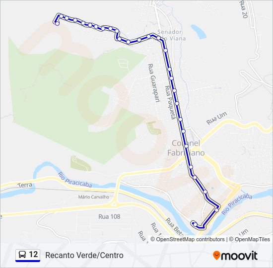12 Bus Line Map