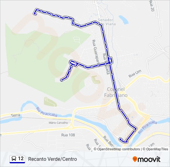 12 Bus Line Map