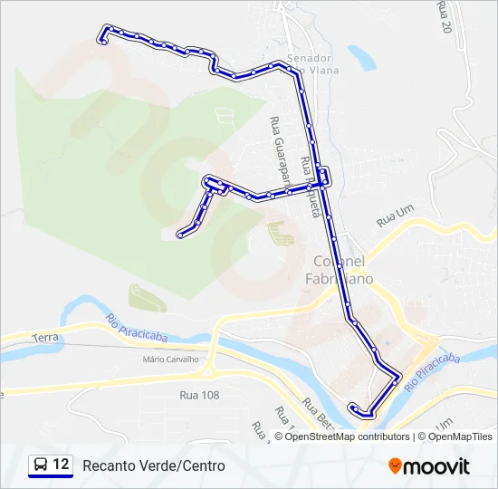 12 Bus Line Map