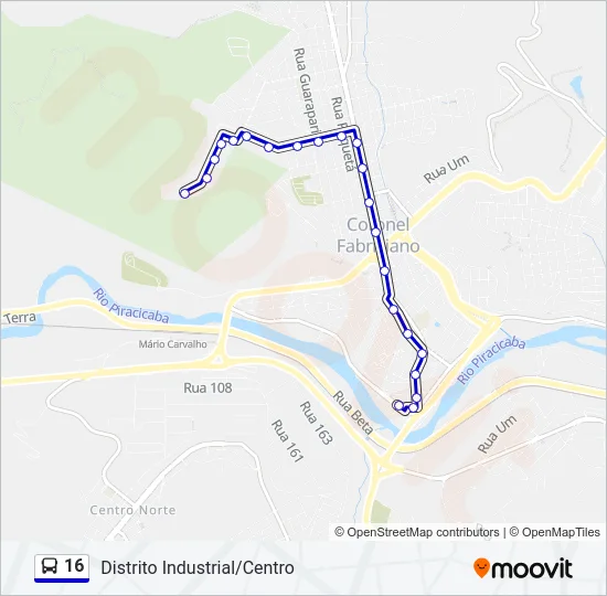 16 Bus Line Map