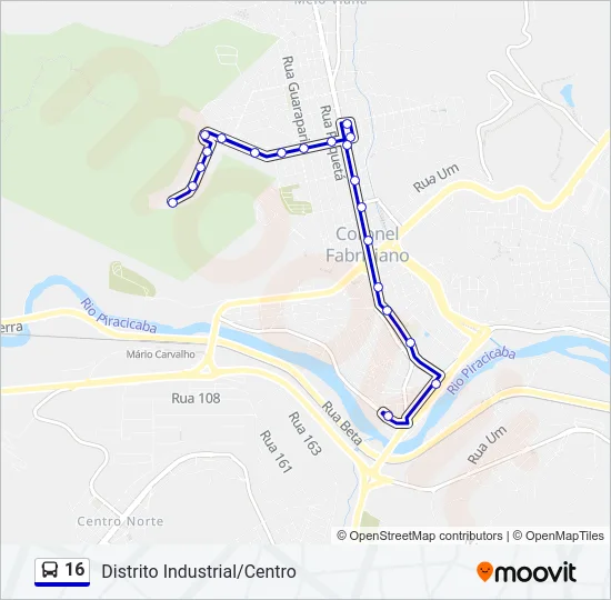 16 Bus Line Map